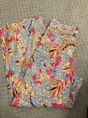 INC International Concepts Multicolor Floral Wide Leg Pants - Orange Pink